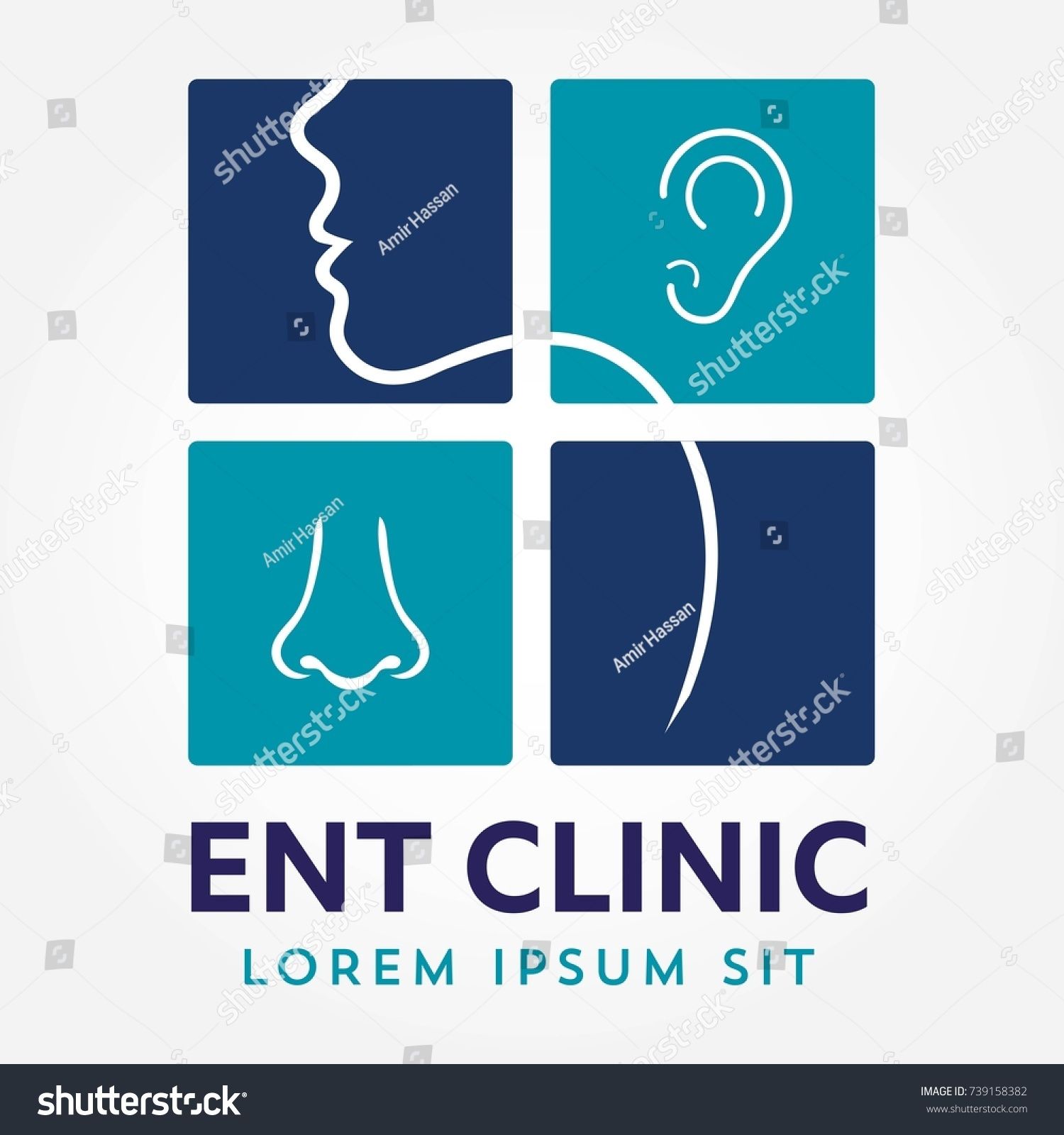 1500x1600 Ent Logo Template Head For Ear, Nose, Throat Doctor Specialists