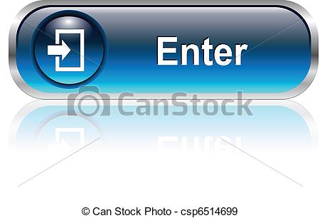 450x306 Enter Icon, Button Enter Button, Icon Blue Glossy With Shadow
