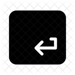 256x256 Enter Key Icon Of Glyph Style