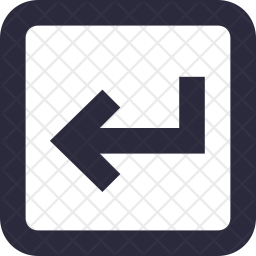 256x256 Enter Key Icon Of Line Style