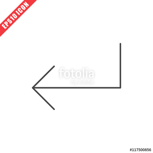 500x500 Vector Illustration Of Enter Key Icon Stock Image And Royalty