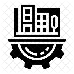 256x256 Digital Enterprise Icon Of Glyph Style