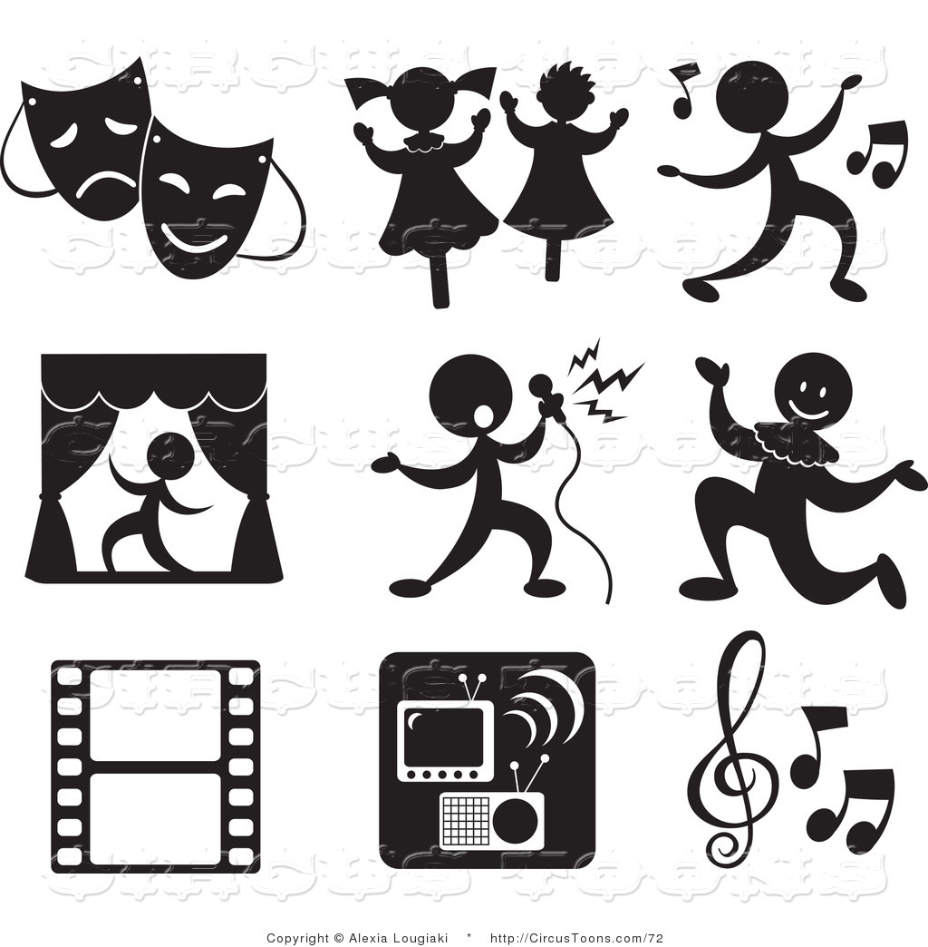 1024x1044 Circus Clipart Of A Set Of Nine Music And Entertainment Icons