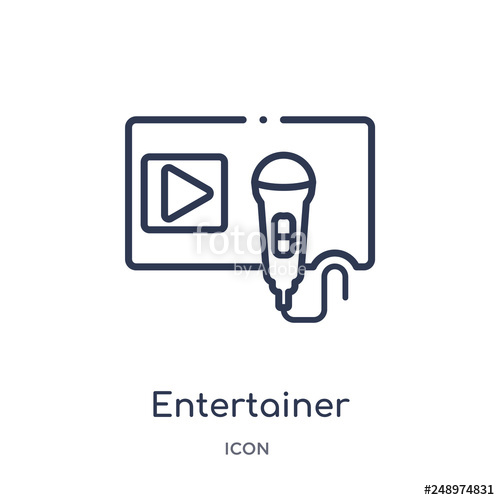 500x500 Entertainer Icon From Technology Outline Collection Thin Line