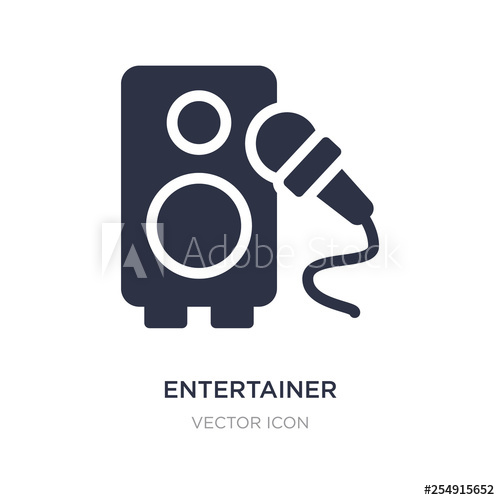 500x500 Entertainer Icon On White Background Simple Element Illustration
