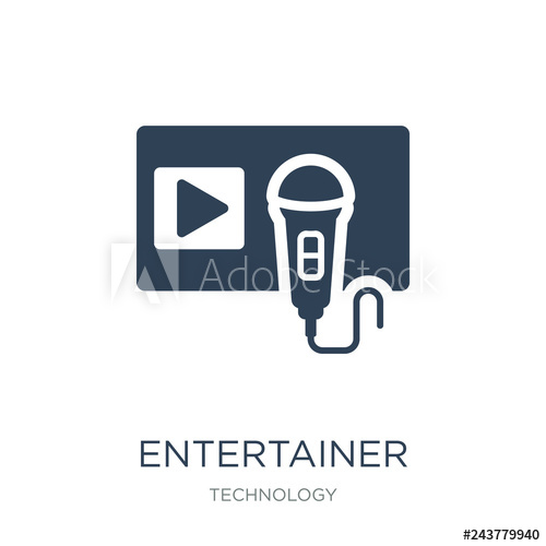 500x500 Entertainer Icon Vector On White Background, Entertainer Trendy