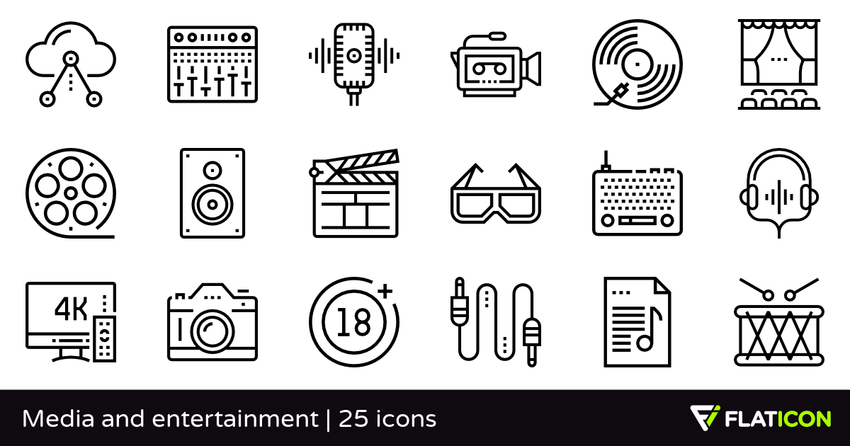 1200x630 Media And Entertainment Premium Icons