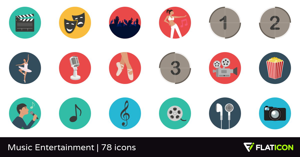 1200x630 Music Entertainment Free Icons