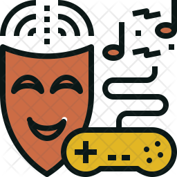 256x256 Entertainment Icon Of Colored Outline Style