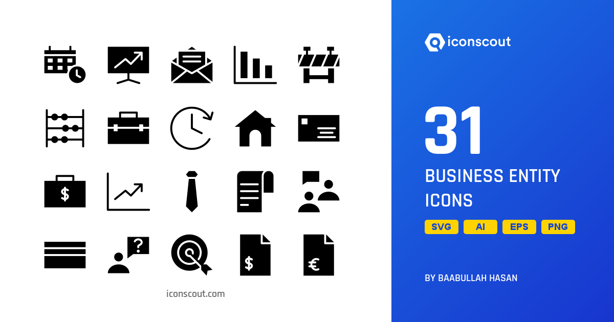 1200x630 Download Business Entity Icon Pack