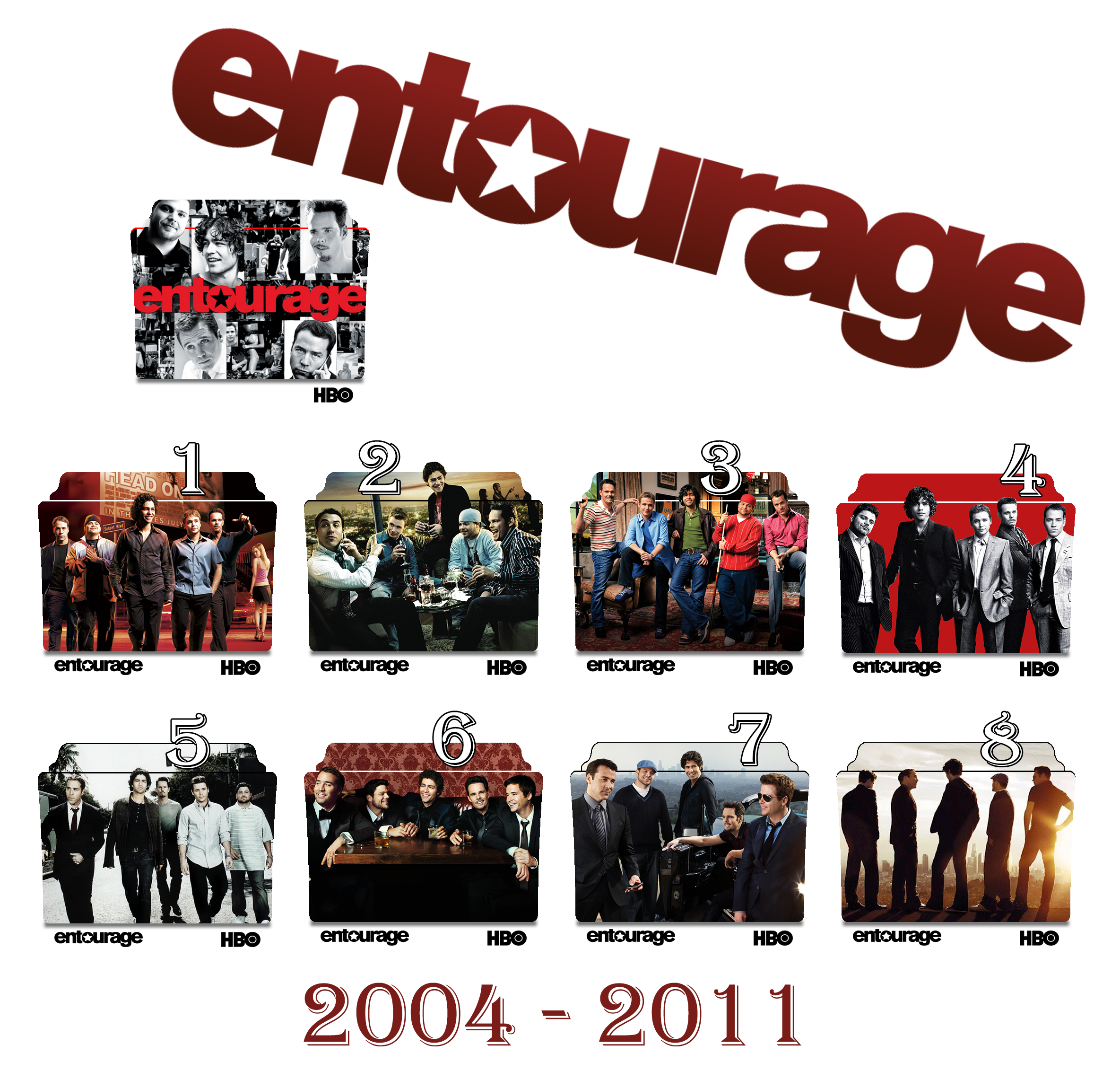 2369x2264 Entourage Series And Season Folder Icons