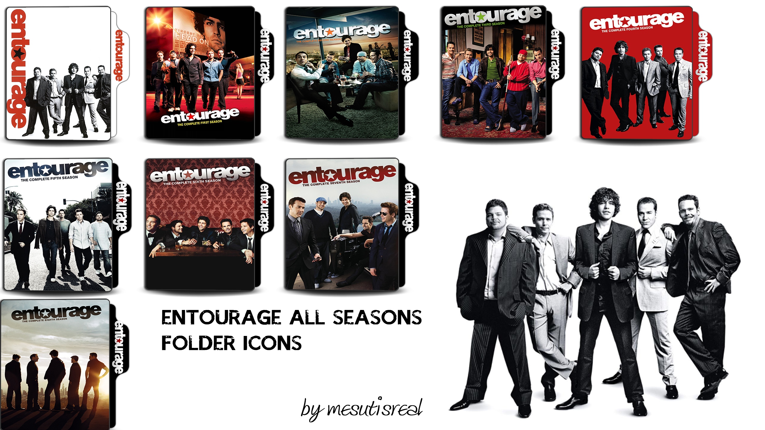 2560x1440 Entourage All Seasons Folder Icons