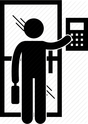 364x512 Door, Entrance, Office, Password, Security, Worker, Working Icon