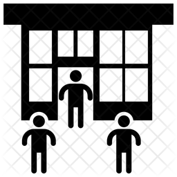 256x256 Office Entrance Icon Of Glyph Style