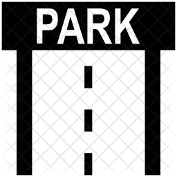 256x256 Park Entrance Icon Of Glyph Style
