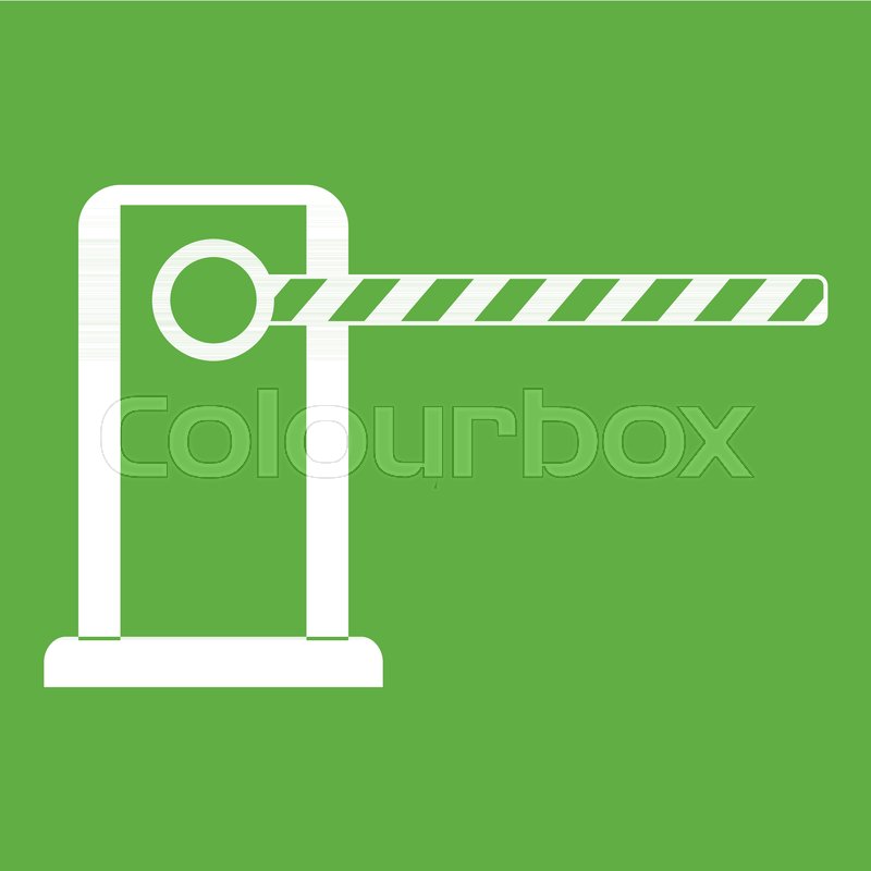 800x800 Parking Entrance Icon White Isolated Stock Vector Colourbox