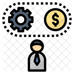 256x256 Entrepreneur Icon Of Colored Outline Style