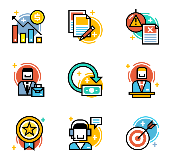 600x564 Entrepreneur Icons