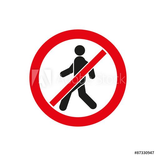 500x500 The No Entry Icon Disallowed And Danger, Warning Symbol Flat