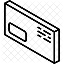 256x256 Window Envelope Icon Of Isometric Style