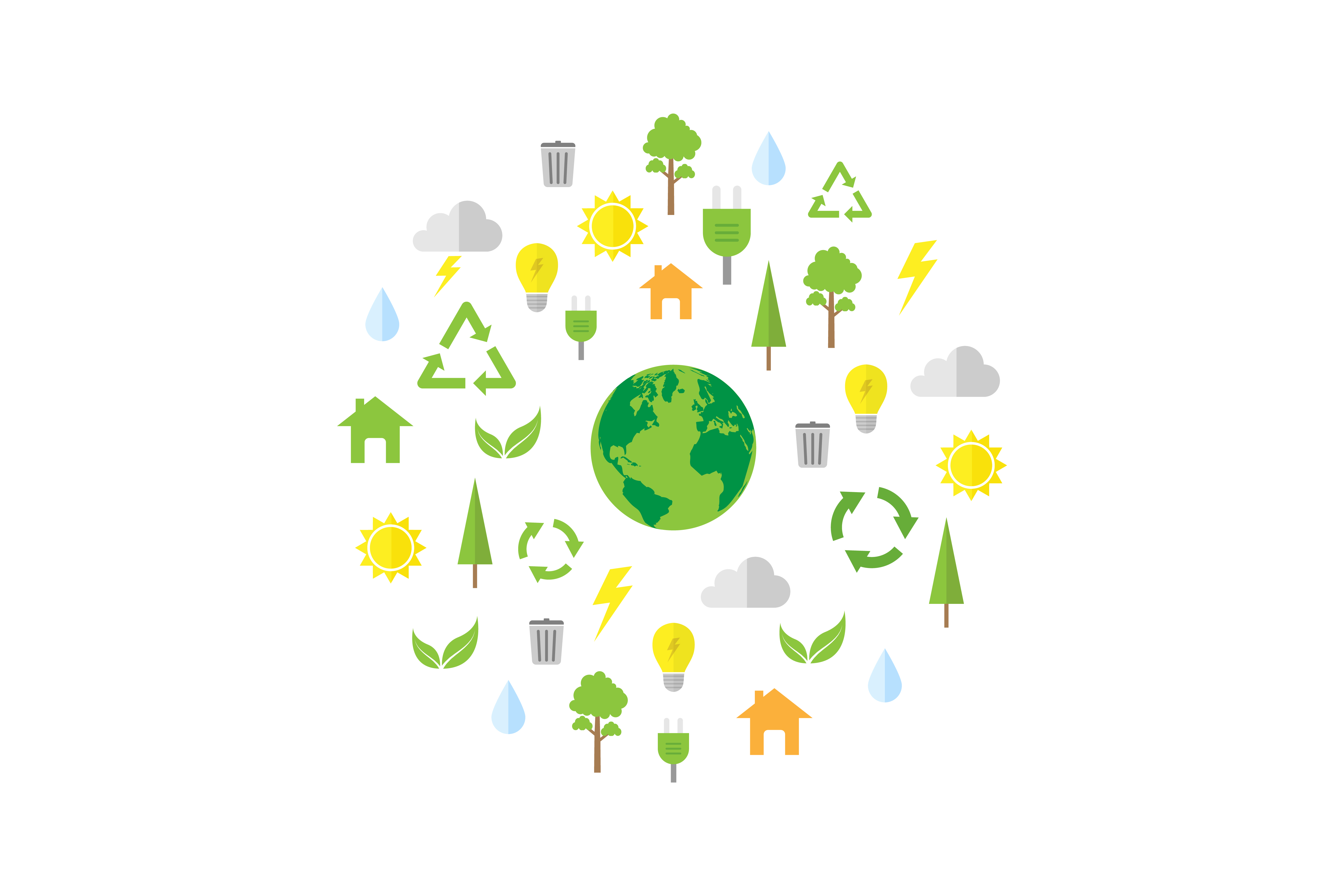 5208x3472 Simple Environment Icon Graphic