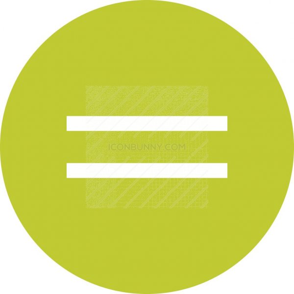 600x600 Equal To Flat Round Icon