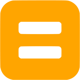 256x256 Orange Equal Sign Icon