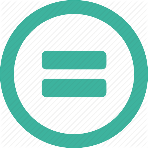 512x512 Equal, Round, Sign Icon