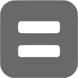256x256 Dim Gray Equal Sign Icon