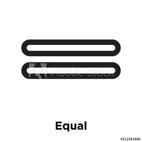 500x500 Equal Sign Icon Vector Sign And Symbol Isolated On White