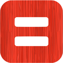 256x256 Sketchy Red Equal Sign Icon