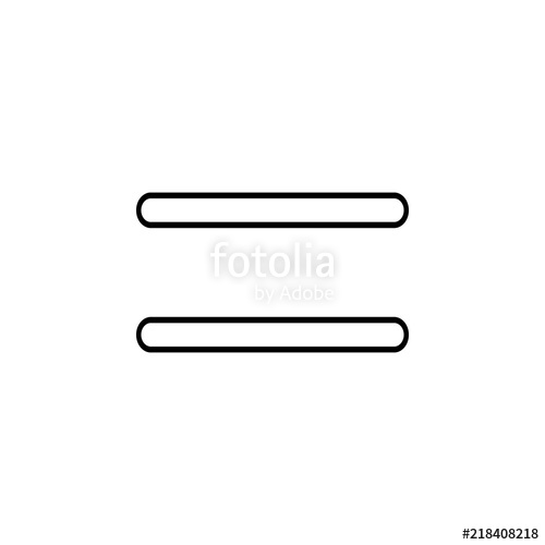 500x500 Equal Sign Thin Line Icon For Website Design And Development, App