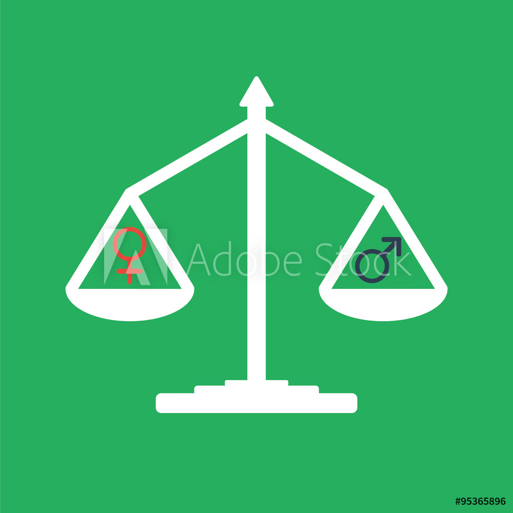 1000x1000 Photo Art Print Gender Equality Icon Male And Female Equality