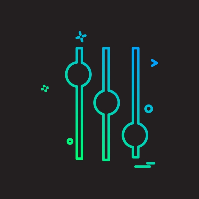 640x640 Equalizer Icon Design Vector, Icon, Symbol, Illustration Png