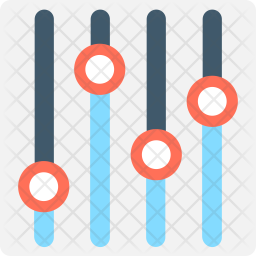 256x256 Equalizer Icon Of Flat Style
