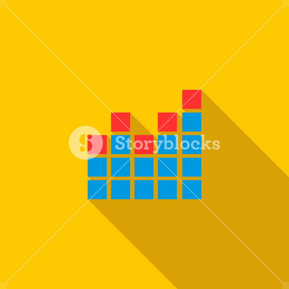 1000x1000 Digital Equalizer Icon In Flat Style On A Yellow Background
