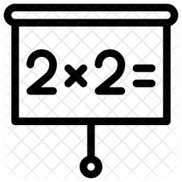 256x256 Math Equation Icon Of Line Style