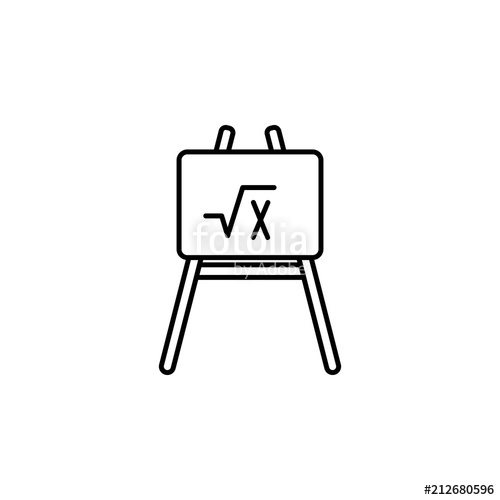 500x500 An Easel And A Mathematical Equation Icon Element Of Education