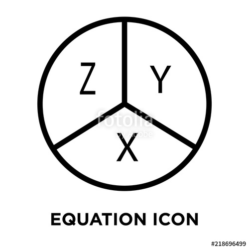 500x500 Equation Icons Isolated On White Background Modern And Editable