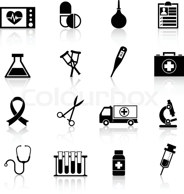 759x800 Medical Equipment Icon Black Set With Stock Vector Colourbox