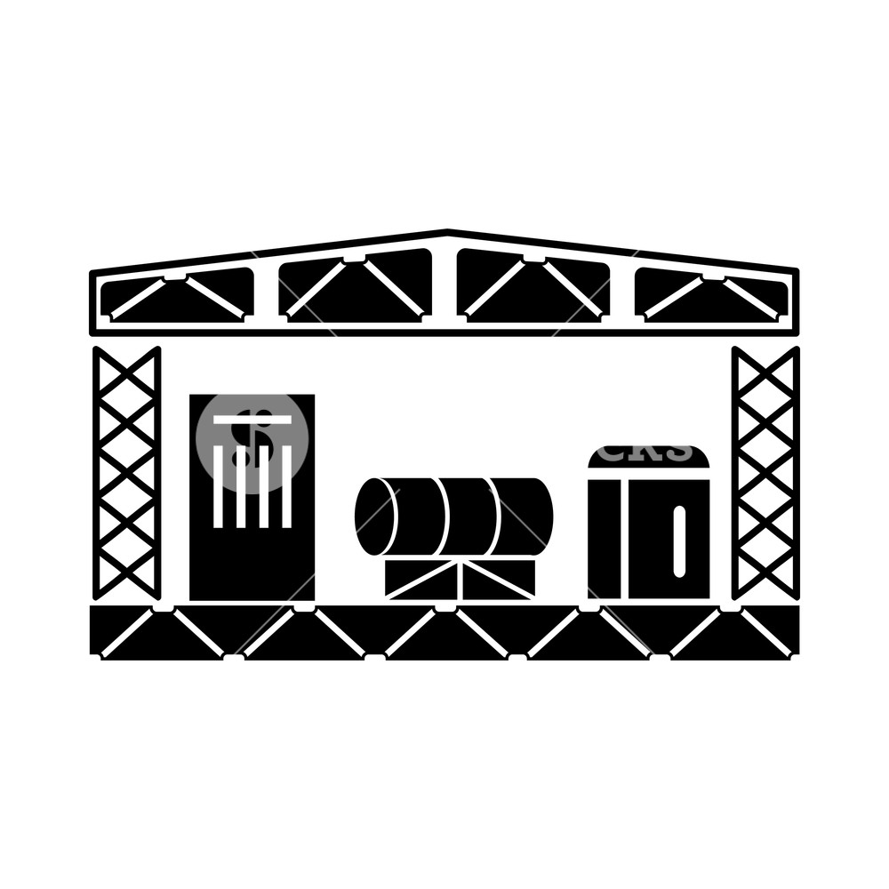 1000x1000 Warehouse Storage Equipment Icon In Simple Style Isolated On White