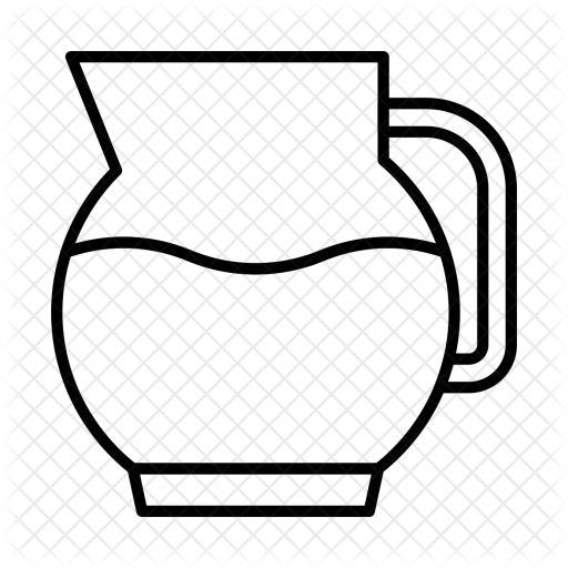 512x512 Water, Jar, Full, Drink, Household, Equipment Icon Of Line Style