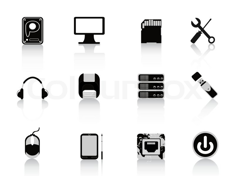 800x600 Black Computer Equipment Icon Stock Vector Colourbox
