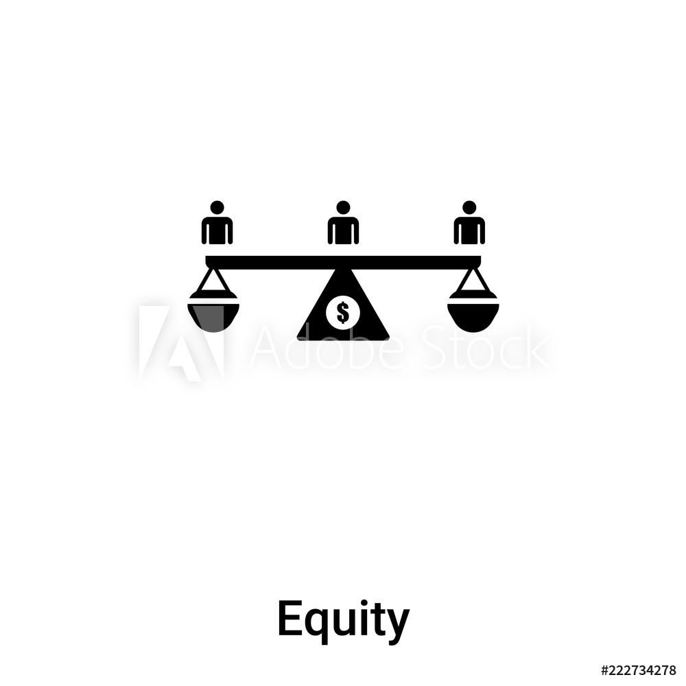 1000x1000 Photo Art Print Equity Icon Vector Isolated On White Background