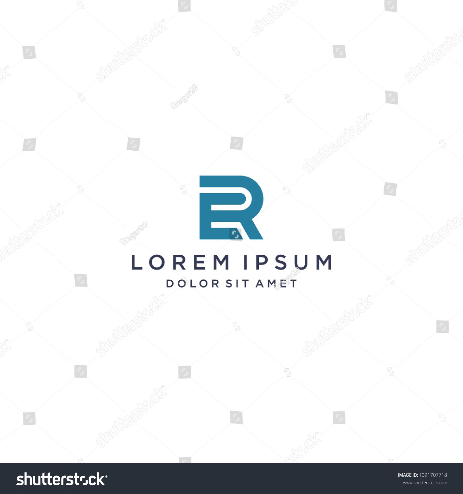1500x1600 Er Or Re Monogram Logo Icon Vectormonogram Er Logo Vector