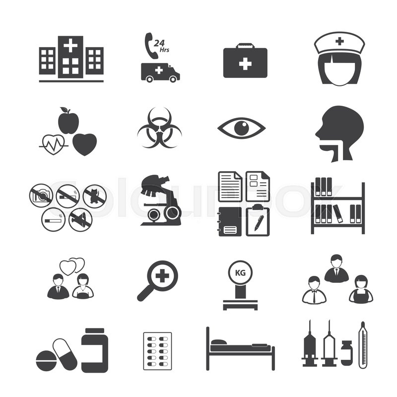 800x800 Medical And Er Hospital Icons Set Stock Vector Colourbox