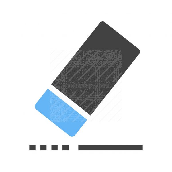 600x600 Eraser Blue Black Icon