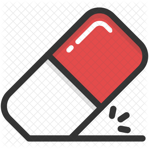 512x512 Eraser Icon Of Colored Outline Style
