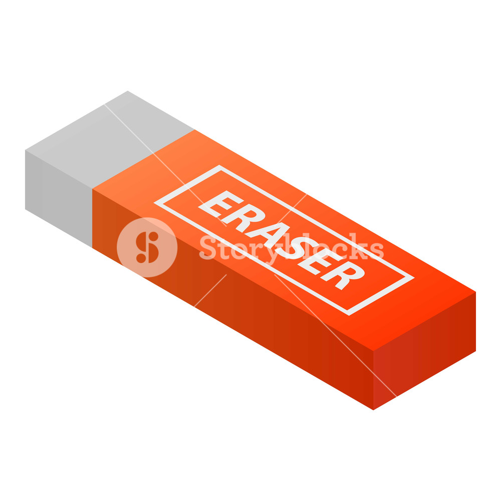 1000x1000 Eraser Icon Isometric Of Eraser Icon For Web Design Isolated