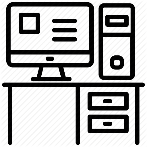 512x512 Computer Desk, Contemporary, Ergonomic Desk, Office Desk